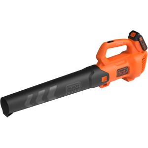 Black+Decker Akku-Laubbläser BCBL200L, 18V, orange/schwarz. Kabelloser Laubsauger für Garten und Hof.