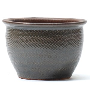 Grauer Kirschke Pflanztopf Viper (Ø 23 cm) mit Schlangenmuster für Innen & Außen.