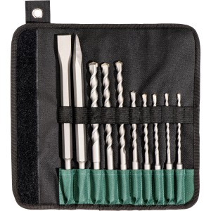 Metabo 10-teiliges SDS-plus Bohrer- und Meißelset Classic in Rolltasche.