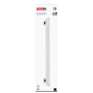 Tesa Elegaant Glasablage Chrom, Bad-Wandregal zur Wandmontage ohne Bohren.