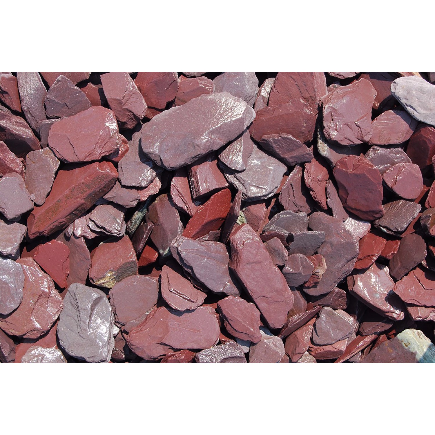 Schieferplättchen Provence, 30-60 mm, Zierkies für Gartenwege und Beete.