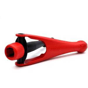 Roter Krinner Bodendübel Vario Drill für Schirmständer, zur Befestigung von Rohren.