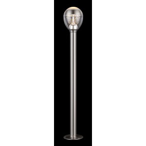 Globo LED-Außen-Stehleuchte Callisto aus Edelstahl, 99 cm hoch, für Garten und Wege.