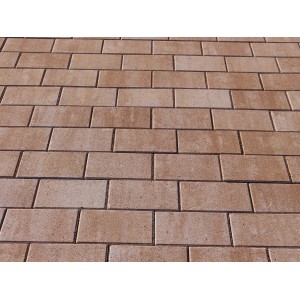 Verlegtes Pflaster Modern Sandstein-Schattiert, 22,5x15x5 cm, für Gehwege und Einfahrten.