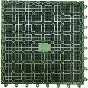 Grüne Grasfliese im 4er-Set, 30x30 cm, für Balkon und Terrasse.