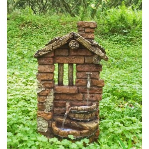 Garden Pleasure Brunnen Hera, Gartenbrunnen in Steinoptik mit Pumpe.