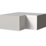 Feldmann-Wohnen Eckaufsatzschrank Oslo W14/90/36 Grau / Weiß Matt 90 / 90 / 36cm