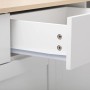 okwish Sideboard mit 4 Türen 3 Schubladen Wohnzimmer Esszimmer 160x37x75cm Weiß_7