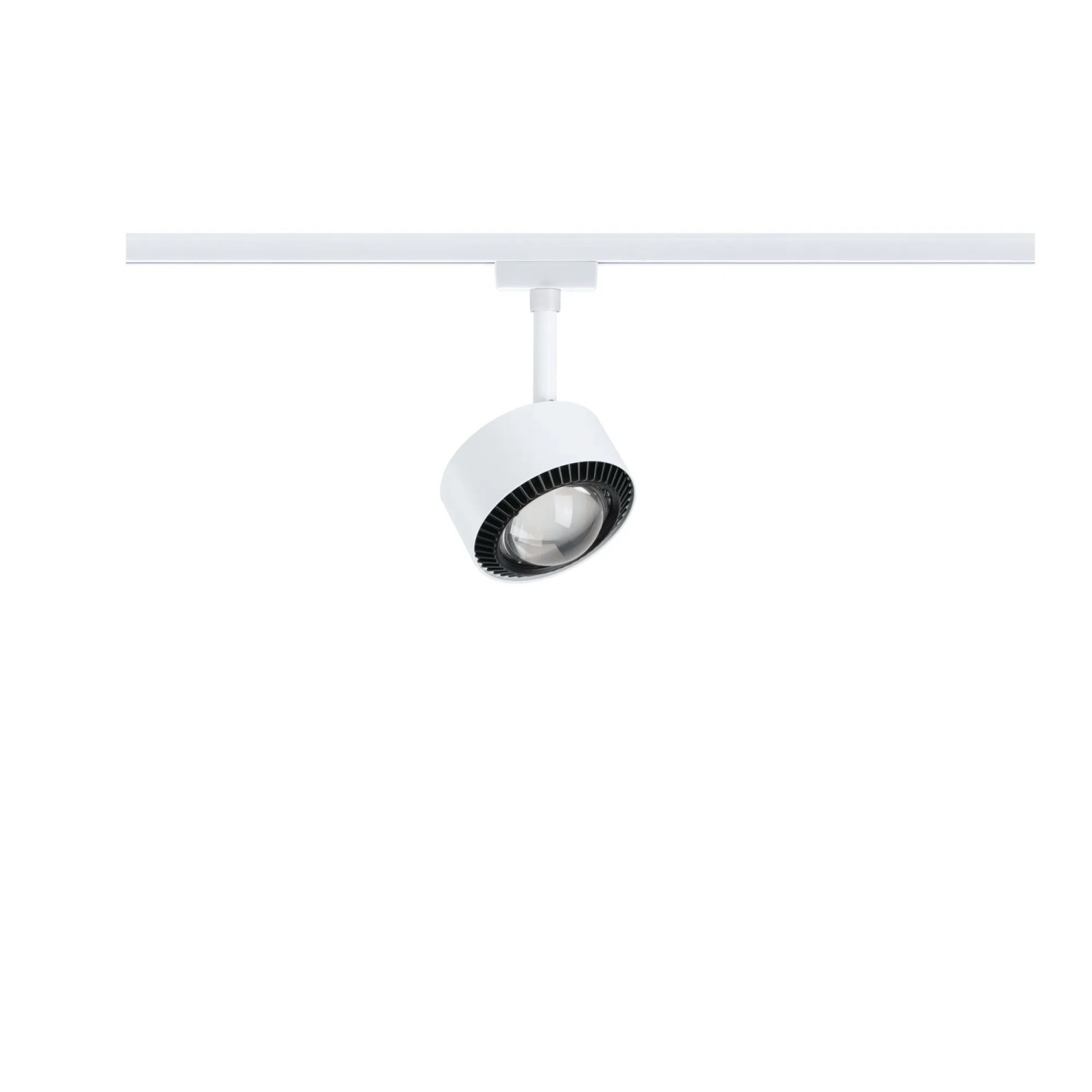 Paulmann LED-Schienenspot Aldan, signalweiß, an URail-Schienensystem. Warmweißes Licht.