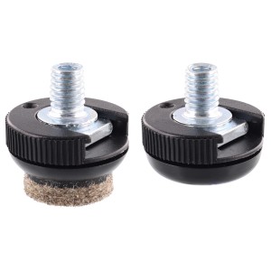 Wagner Verstellfüße Justus Slim, 4er Set Möbelbeine mit Filzgleiter und Schraube zur Höhenverstellung.