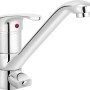 Chrom Küchenarmatur mit Geräteanschluss, Einhebelmischer schwenkbar.