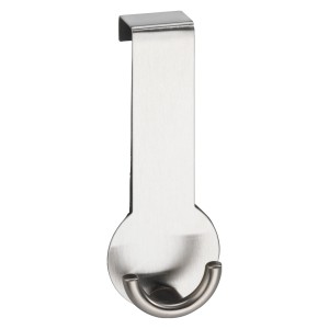 Wenko Türhaken Rondo aus Edelstahl, ideal zum Einhängen an Türen für Jacken und Handtücher.