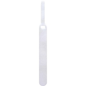 Weißer Schwaiger Klettbinder, 170 mm, 10 Stück, für Kabelmanagement.