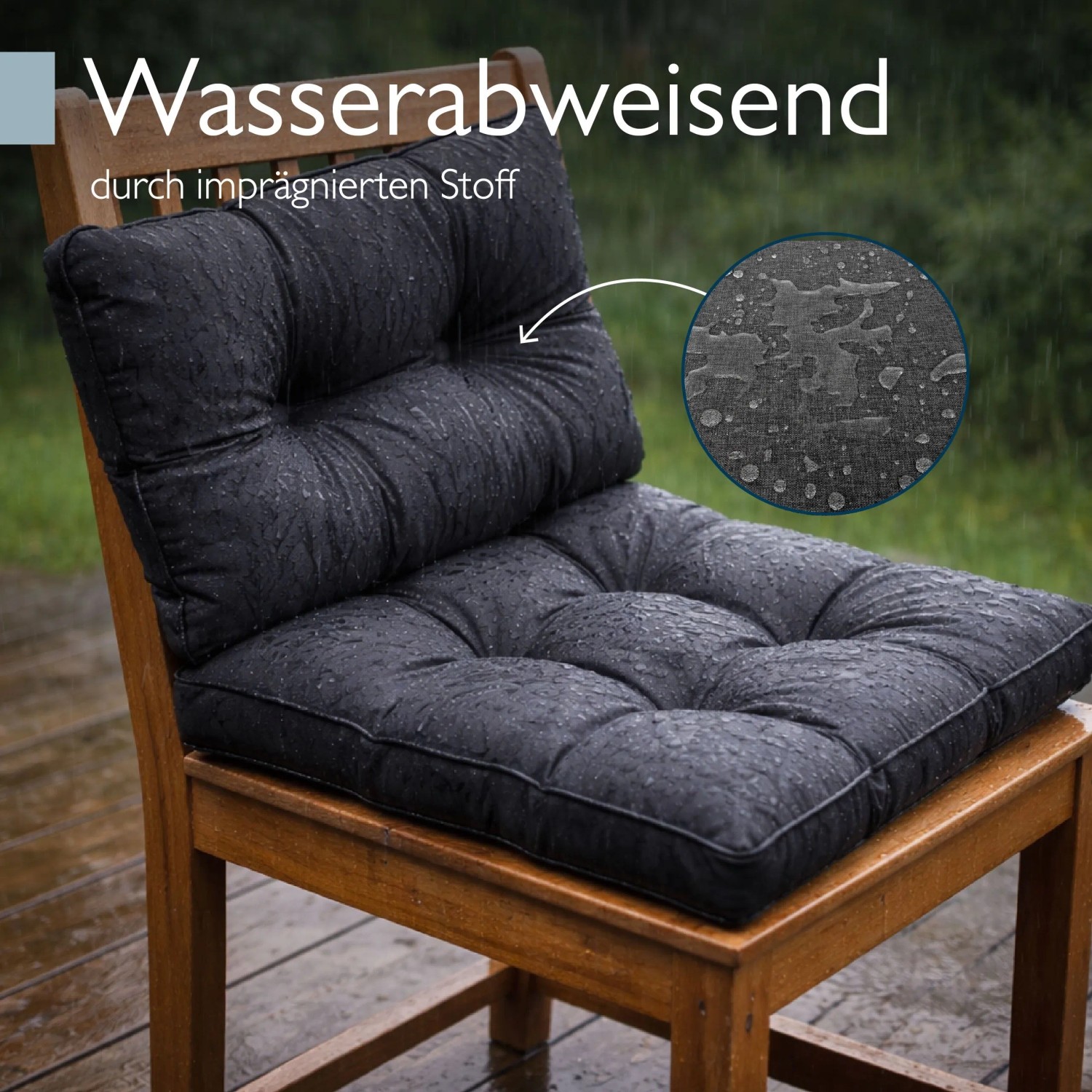 Beautissu Outdoor Loungekissen Flair 60x40cm 60x60cm Graphitgrau kaufen bei OBI