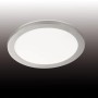 Runde LED-Deckenleuchte Gotland von Fischer & Honsel, weiß-nickel, 15W, 2100lm.
