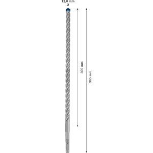 Bosch Expert Hammerbohrer SDS Plus-7X, 12x300x365 mm, Betonbohrer für Bohrhämmer.