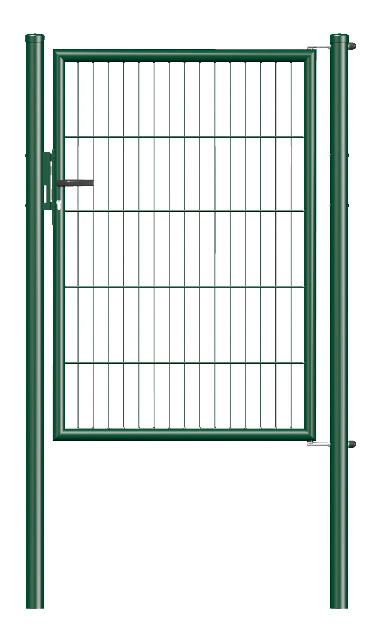 Metallzaun Einzeltor für Einstabmatte Grün z. Einbetonieren 100 cm x