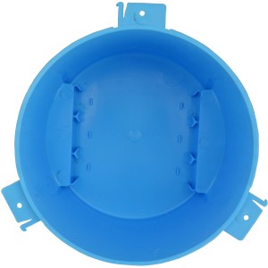 Blaue Betondose 150x120 mm für Unterputzmontage von z.B. Spots und Leuchten.