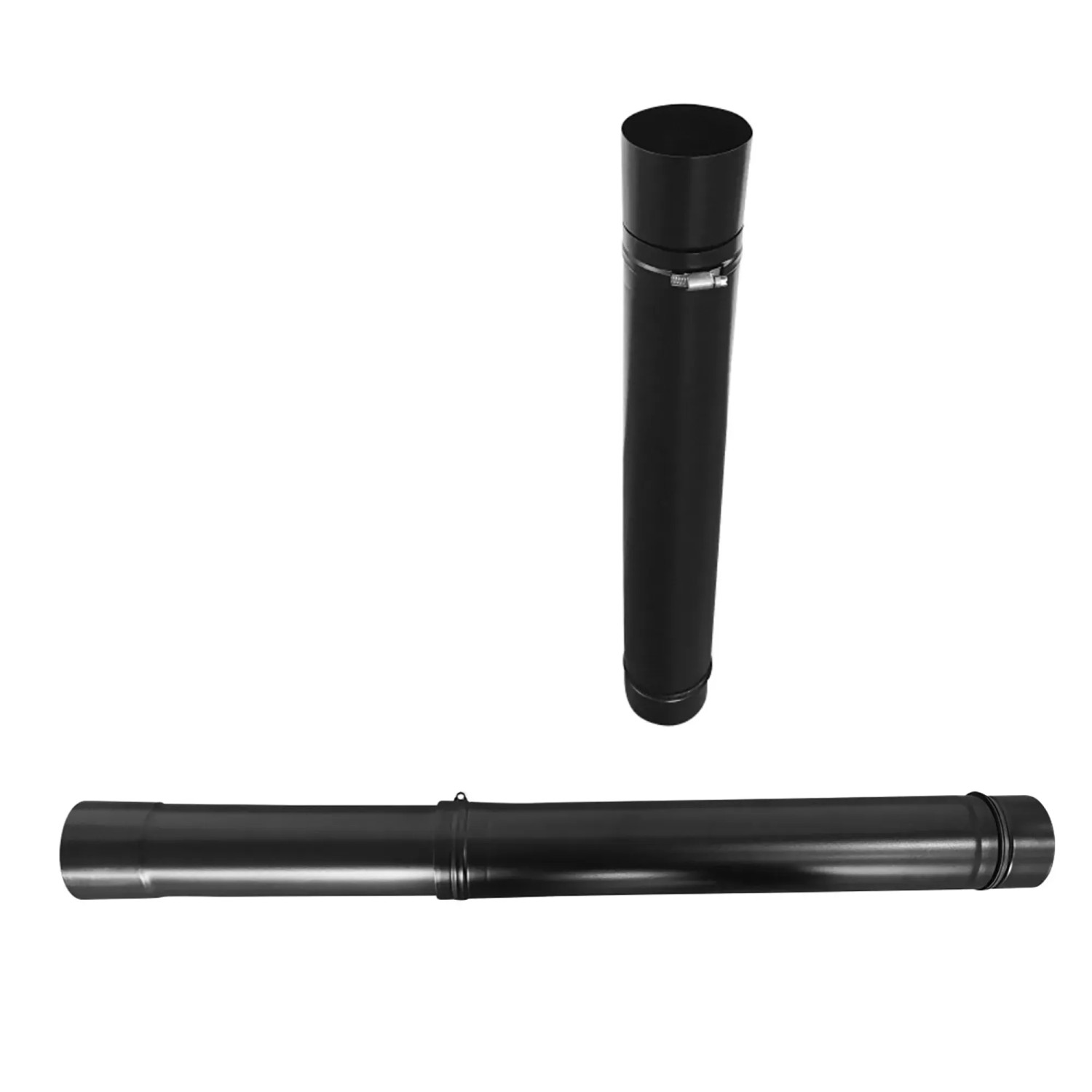 Edelstahl Kaminrohr 80mm 500mm - Single Wand Ofenrohr Säurebeständig 1.4404