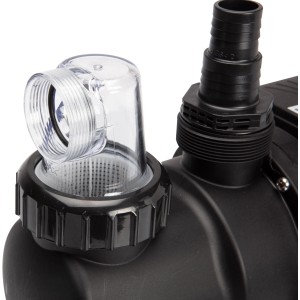 Detailaufnahme der Steinbach SPS 50-1 Filterpumpe mit Vorfilter, 7.000 l/h.