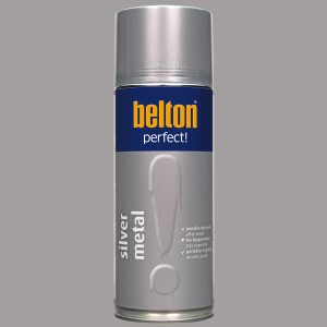 belton Buntlack Perfect Silver Metal, seidenmatt, 400ml Dose. Effektfarbe für Innen- und Außenbereich.