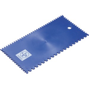Blauer LUX Zahnspachtel Classic 200 mm aus Kunststoff für Klebstoff und Ausgleichsmasse.