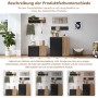 okwish Schuhschrank Set mit Spiegel Garderobe Flur 85x36x85cm Schwarz_8