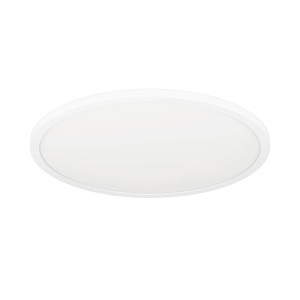 Weiße, runde Eglo LED-Deckenleuchte Expert Minerario, Ø 39 cm, geeignet für Feuchträume.