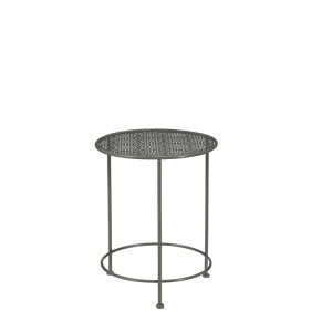 Dunkelgrauer Mica Decorations Pflanztisch Lexie, Ø 35 cm, Gartendekoration.