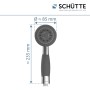 Schütte Handbrause Vital Chrom, graue Brause mit Antikalk-Noppen und Wasserstopp-Funktion.