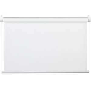 Verspanntes, weißes My Deco Rollo Flex, 80x130 cm, für Fenster, stufenlos verstellbar.