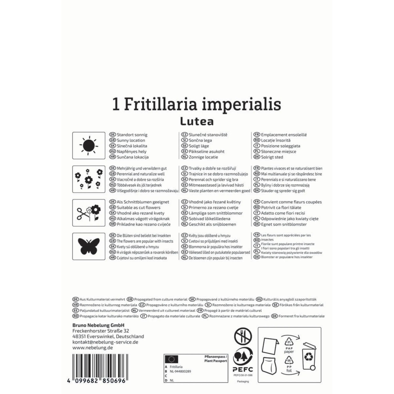 Kiepenkerl Kaiserkrone Lutea Blumenzwiebel, gelbe Blüte, geeignet zur Wühlmausabwehr.