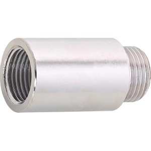 Verchromte Hahnverlängerung aus Messing, 18,6/21 mm, 40 mm lang.