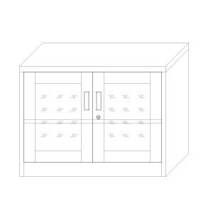 Jet-Line Aktenschrank Ufa Dunkelgrau Metallschrank