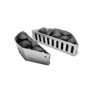 Weber Holzkohlekörbe-Set Silber 2 Stück