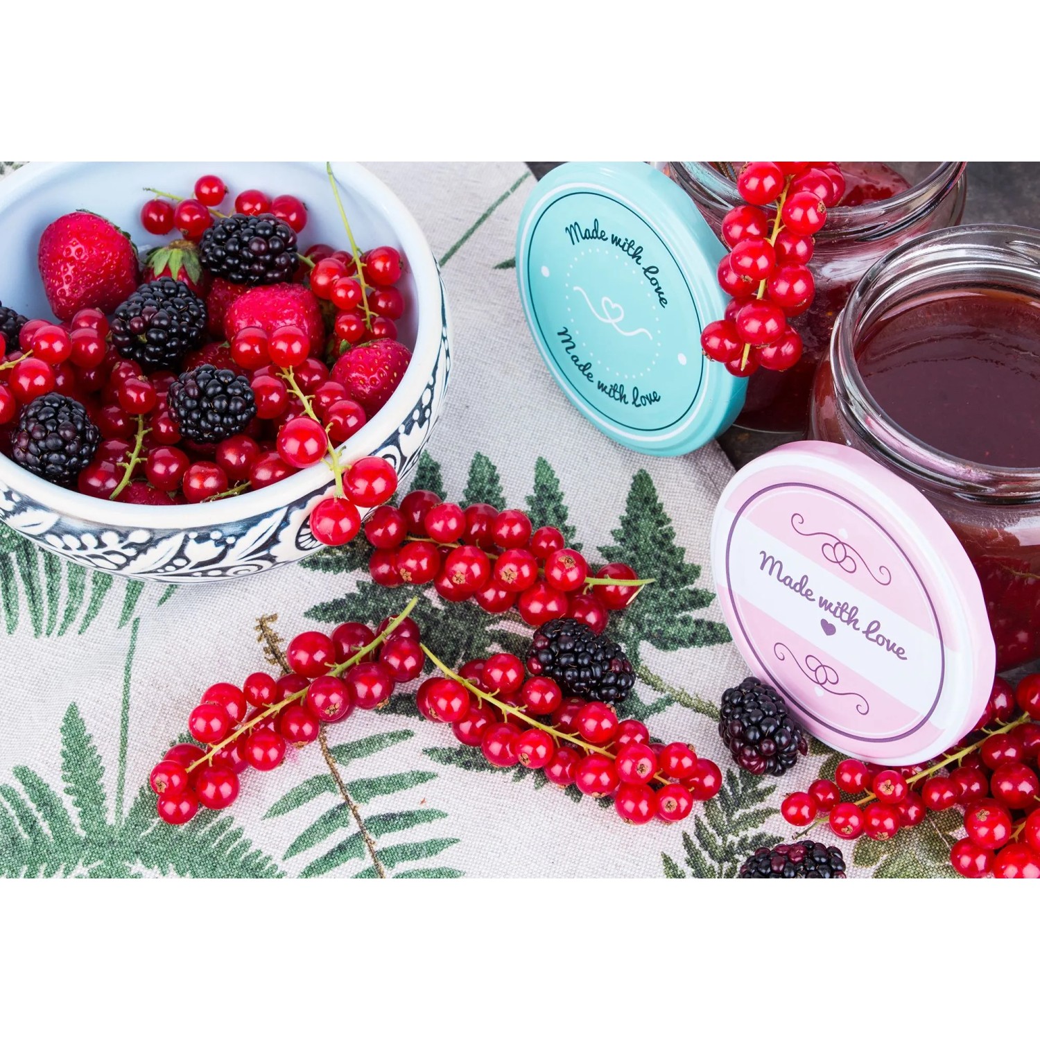 BigDean 12er Set Einmachgläser mit Deckel in Rosa und Pastellton in Made With Love Stil 540ml Sturzgläser Marmeladenglas kaufen bei OBI