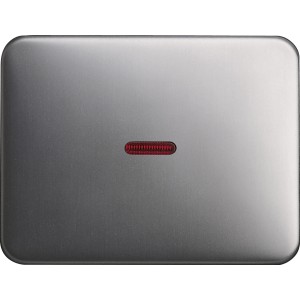 Busch-Jaeger Wippe Alpha Nea Platin mit roter Kalotte für Schalter & Taster.