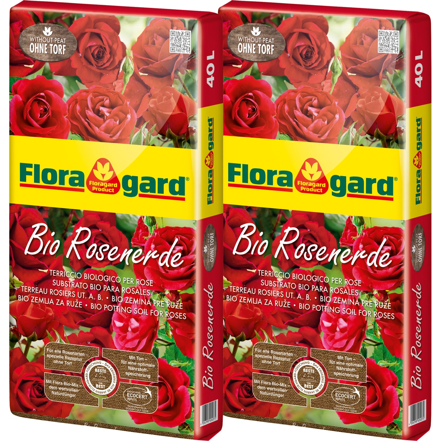 Floragard Bio Rosenerde ohne Torf 2 x 40 l kaufen bei OBI