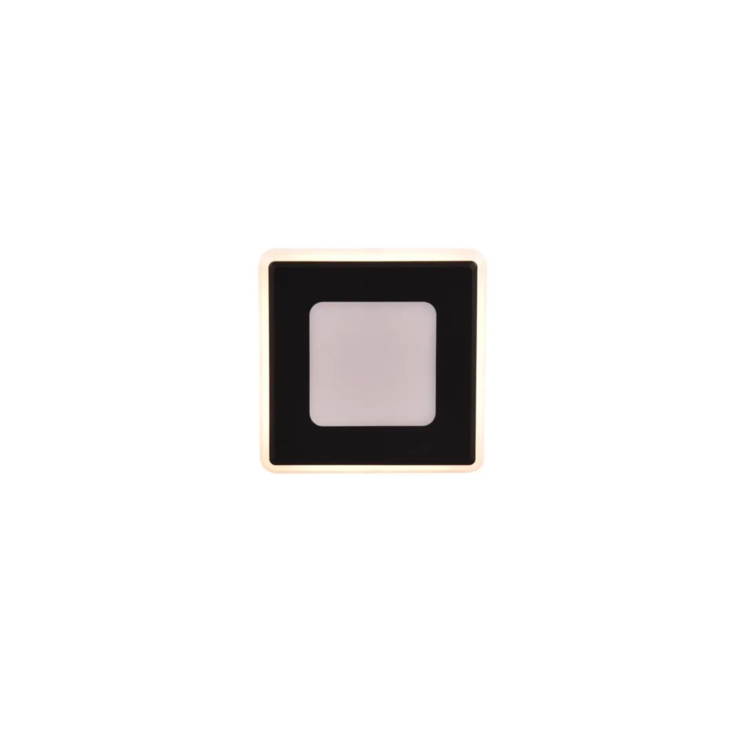 Schwarzer, eckiger Trio LED Einbaustrahler Nimbus, 8,5x8,5 cm. Modern und schlicht.