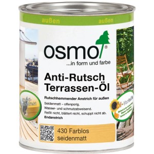 Dose Osmo Anti-Rutsch Terrassen-Öl 750ml, farblos, seidenmatt für Holzterrassen.