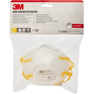3M 8710E Atemschutzmaske für Handschleifen, FFP1, 3er-Pack