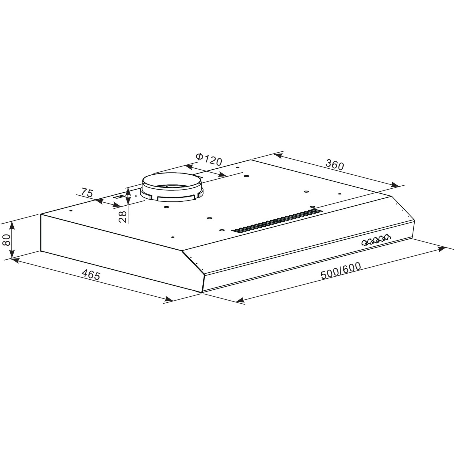 Respekta Dunstabzugshaube Sina 60 cm Schwarz_7