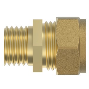 Kirchhoff Übergangsstück 18 mm x 21 mm, Klemmfitting aus Messing für Kupferrohr.
