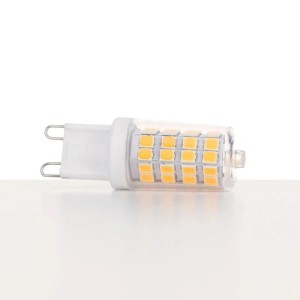 Klare G9 LED-Lampe mit warmweißem Licht. Ideal als Leuchtmittel für angenehme Beleuchtung.