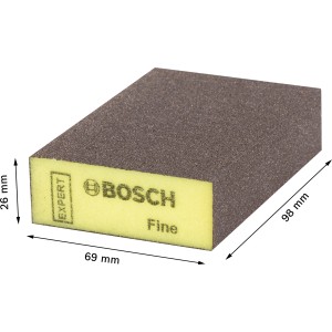 Bosch Expert Schleifschwamm S471, 69x97x26mm, fein. Schleifmittel für präzise Schleifarbeiten.