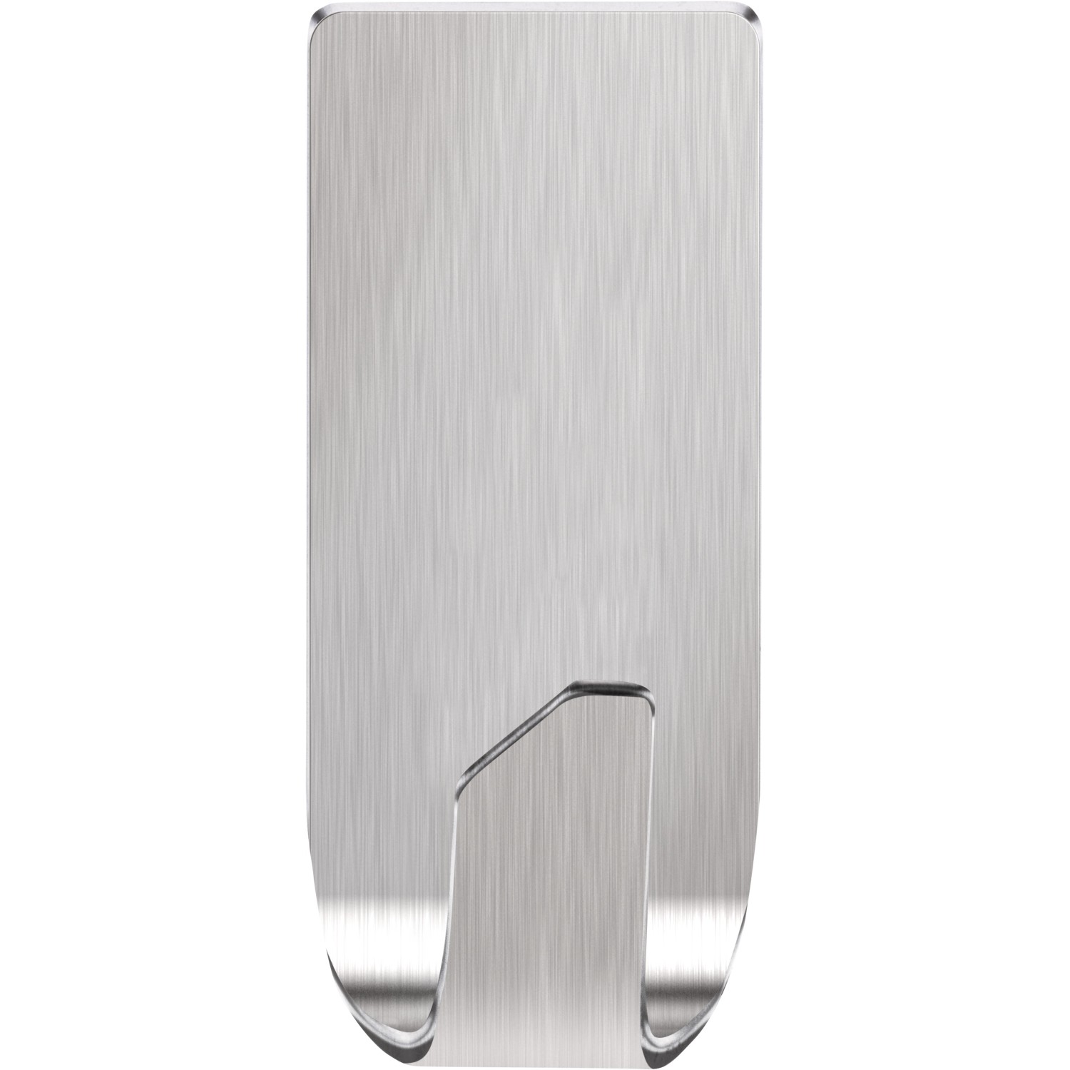 Tesa Powerstrips Haken Waterproof Zoom Edelstahl, kleiner Klebehaken für Bad und Küche.