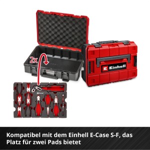 Einhell Werkzeug-Pad Zangen Set, 9-teilig, mit E-Case Koffer und Zangen-Einlage.