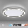 Moderne, dimmbare LED Deckenleuchte Ritus aus Aluminium, Ø 60 cm.