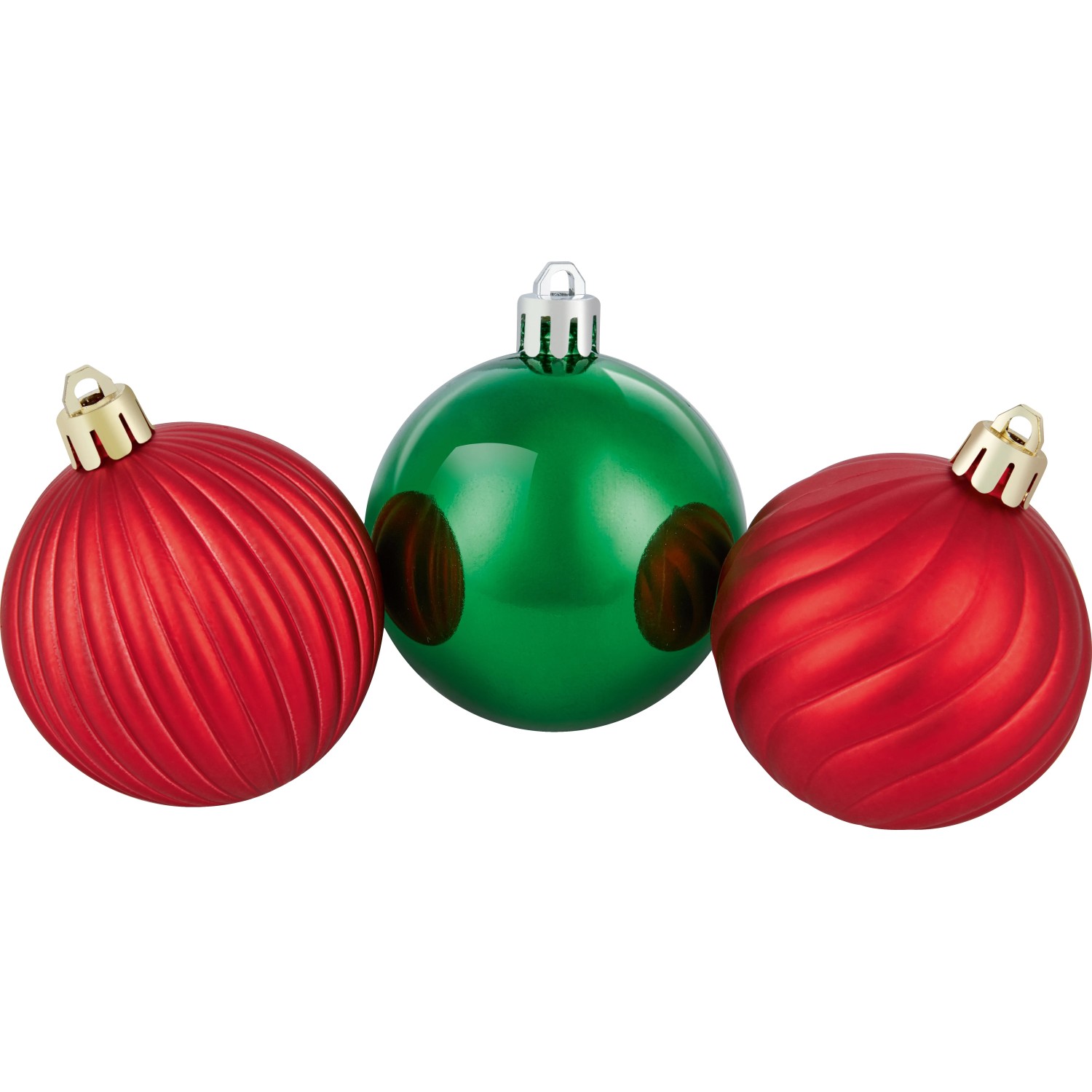 Weihnachtsbaumkugeln Ø 6 cm Kunststoff Rot Grün 40-teilig kaufen bei OBI