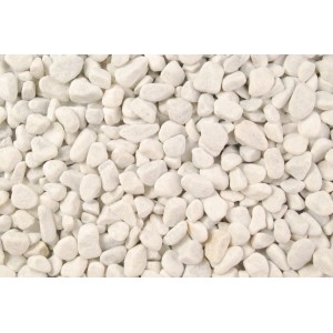 Weiße Marmor Zierkiesel Carrara, 12-16 mm, für Garten & Deko.